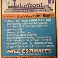 Lakefront Sprinklers & Retaining Walls Inc. logo