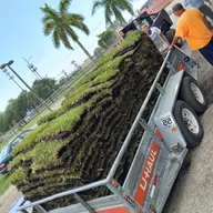 A and B best lawn service logo