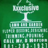 Xxxclusive lawn and garden logo