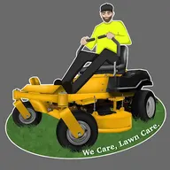 We care lawn care logo